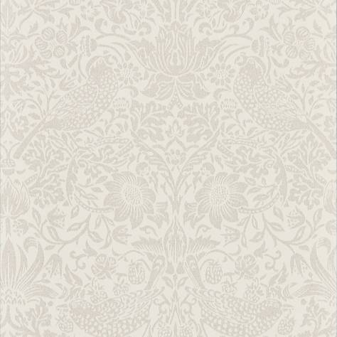 William Morris & Co Pure Morris Wallpapers Pure Strawberry Thief Wallpaper - Ecru/Cream (Beaded) - DMPU216020