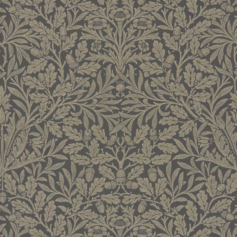 William Morris & Co Pure Morris Wallpapers Pure Acorn Wallpaper - Charcoal/Gilver - DMPU216033