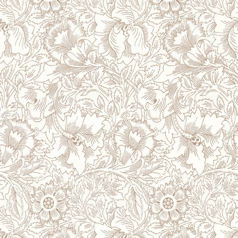 William Morris & Co Pure Morris Wallpapers Pure Poppy Wallpaper - Cream/Gold (Glitter) - DMPU216035