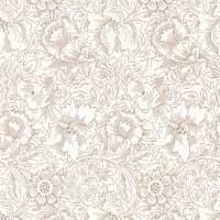 Pure Poppy Wallpaper - Cream/Gold (Glitter)