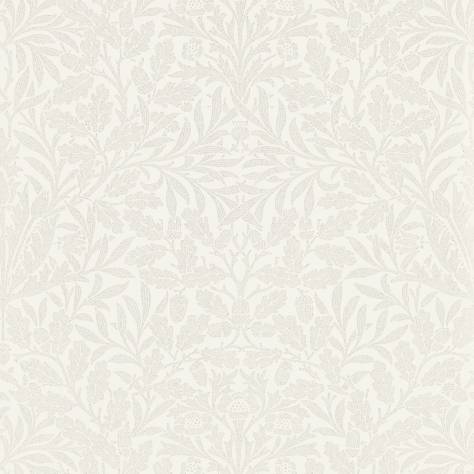 William Morris & Co Pure Morris Wallpapers Pure Acorn Wallpaper - Chalk/Silver (Glitter) - DMPU216043
