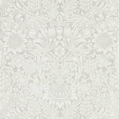 William Morris & Co Pure Morris Wallpapers Pure Sunflower Wallpaper - Chalk/Silver - DMPU216049