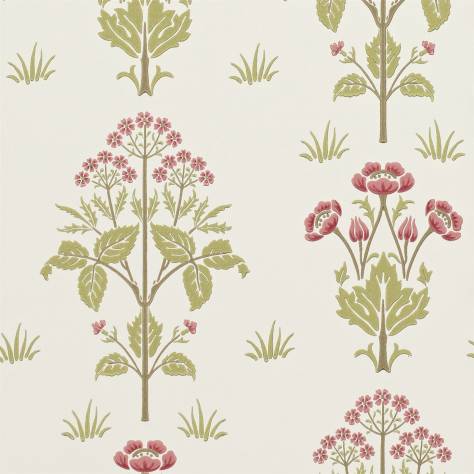 William Morris & Co Archive Wallpapers Meadow Sweet Wallpaper - Rose/Olive - DM6P210347