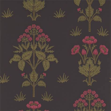William Morris & Co Archive Wallpapers Meadow Sweet Wallpaper - Charcoal/Rose - DM6P210352