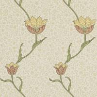 Garden Tulip Wallpaper - Russet/Lichen