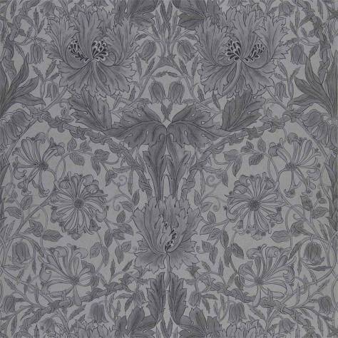 William Morris & Co Pure Morris North Wallpapers Pure Honeysuckle & Tulip Wallpaper - Black Ink - DMPN216523