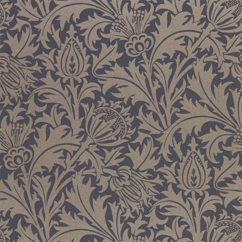 William Morris & Co Pure Morris North Wallpapers Pure Thistle Wallpaper - Black Ink - DMPN216549
