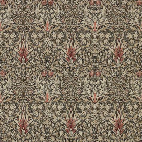 William Morris & Co Archive IV The Collector Wallpapers Snakeshead Wallpaper - Charcoal / Spice - DMA4216425