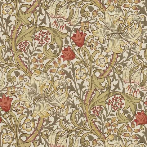 William Morris & Co The Craftsman Wallpapers Golden Lily Wallpaper - Bicuit / Brick - DMCR216462