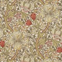Golden Lily Wallpaper - Bicuit / Brick