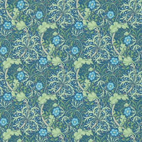 William Morris & Co The Craftsman Wallpapers Morris Seaweed Wallpaper - Cobalt / Thyme - DMCR216468