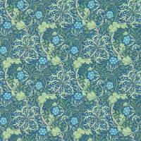 Morris Seaweed Wallpaper - Cobalt / Thyme