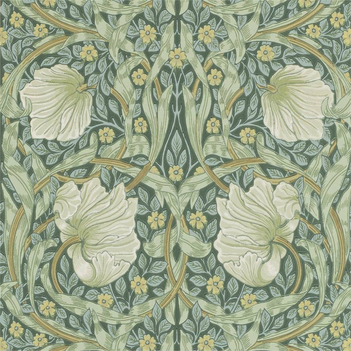 Pimpernel Wallpaper - Privet / Slate (216472) - William Morris & Co The