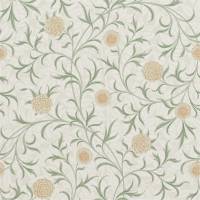 Scroll Wallpaper - Thyme / Pear