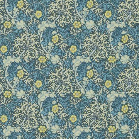 William Morris & Co The Craftsman Wallpapers Morris Seaweed Wallpaper - Ink / Woad - DMCR216485