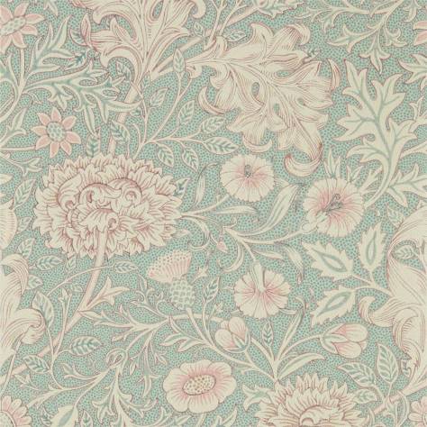 William Morris & Co Archive V Melsetter Wallpapers Double Bough Wallpaper - Teal Rose - DMSW216680