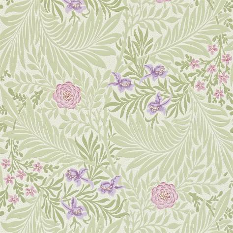 William Morris & Co Archive II Wallpapers Larkspur Wallpaper - Olive/Lilac - DARW212555