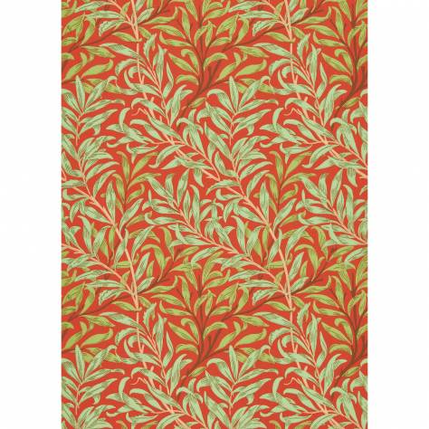 William Morris & Co Queen Square Wallpapers Willow Bough Wallpaper - Tomato/Olive - DBPW216951