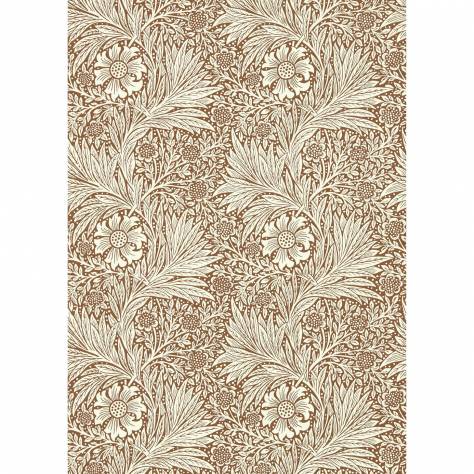 William Morris & Co Queen Square Wallpapers Marigold Wallpaper - Chocolate/Cream - DBPW216955