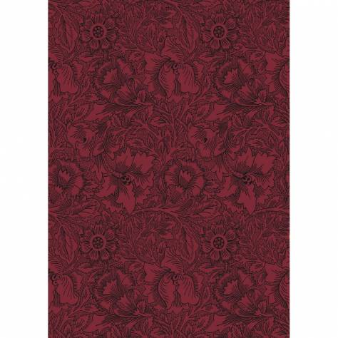 William Morris & Co Queen Square Wallpapers Poppy Wallpaper - Claret - DBPW216956