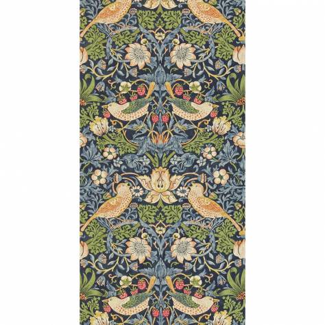 William Morris & Co Compilation Wallpapers Strawberry Thief Wallpaper - Indigo/Mineral - DCMW216804