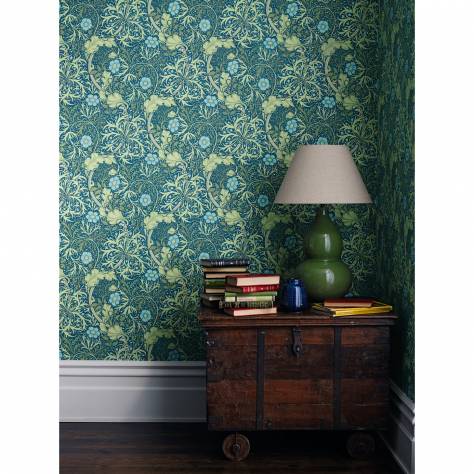 William Morris & Co Compilation Wallpapers Golden Lily Wallpaper - Indigo - DCMW216816