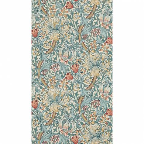 William Morris & Co Compilation Wallpapers Golden Lily Wallpaper - Slate/Manilla - DCMW216818