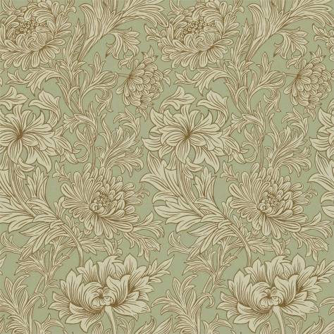 William Morris & Co Compilation Wallpapers Chrysanthemum Toile Wallpaper - Eggshell/Gold - DCMW216861