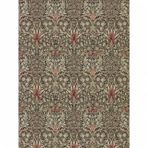 William Morris & Co Compilation Wallpapers Snakeshead Wallpaper - Charcoal/Spice - DCMW216870