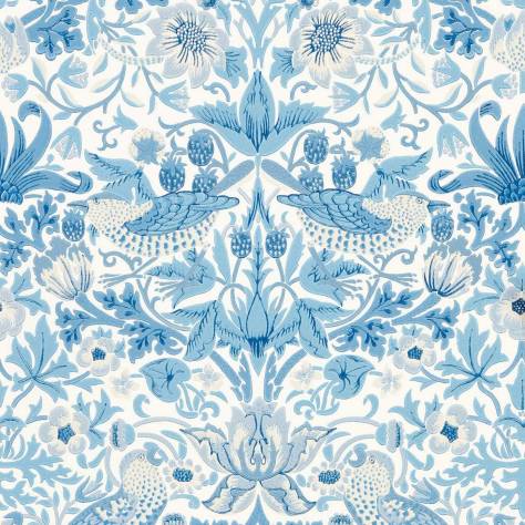 William Morris & Co Simply Morris Wallpapers Simply Strawberry Thief Wallpaper - Woad - MSIM217058