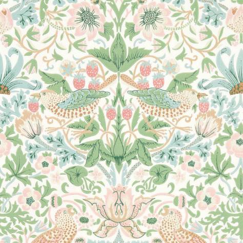William Morris & Co Simply Morris Wallpapers Simply Strawberry Thief Wallpaper - Cochineal Pink - MSIM217061