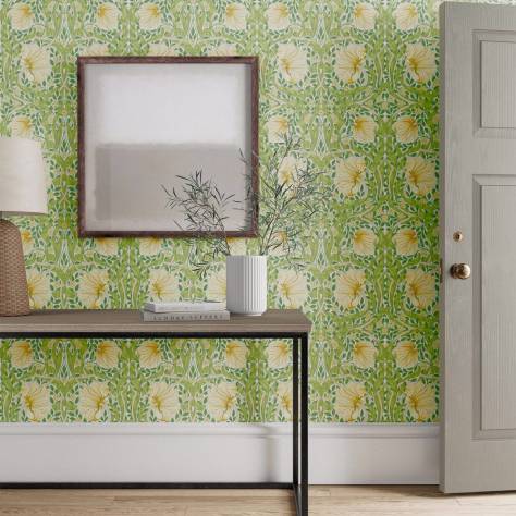 William Morris & Co Simply Morris Wallpapers Pimpernel Wallpaper - Weld/Leaf Green - MSIM217063
