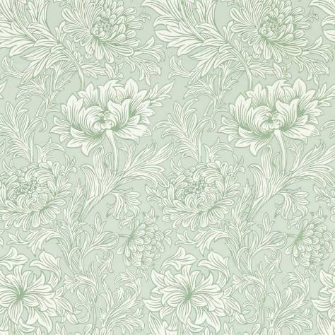 William Morris & Co Simply Morris Wallpapers Chrysanthemum Toile Wallpaper - Willow - MSIM217069
