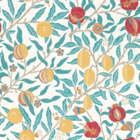 William Morris & Co Simply Morris Wallpapers Fruit Wallpaper - Green Indigo/Madder - MSIM217085