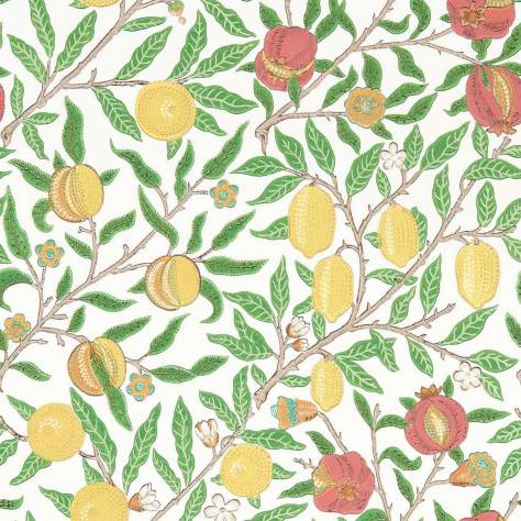 William Morris & Co Simply Morris Wallpapers Fruit Wallpaper - Leaf Green/Madder - MSIM217086