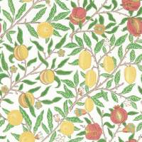 Fruit Wallpaper - Leaf Green/Madder