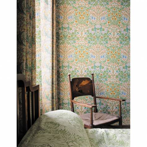 William Morris & Co Ben Pentreath Cornubia Wallpapers Honeysuckle Wallpaper - Cream/Chocolate - MCOW217095