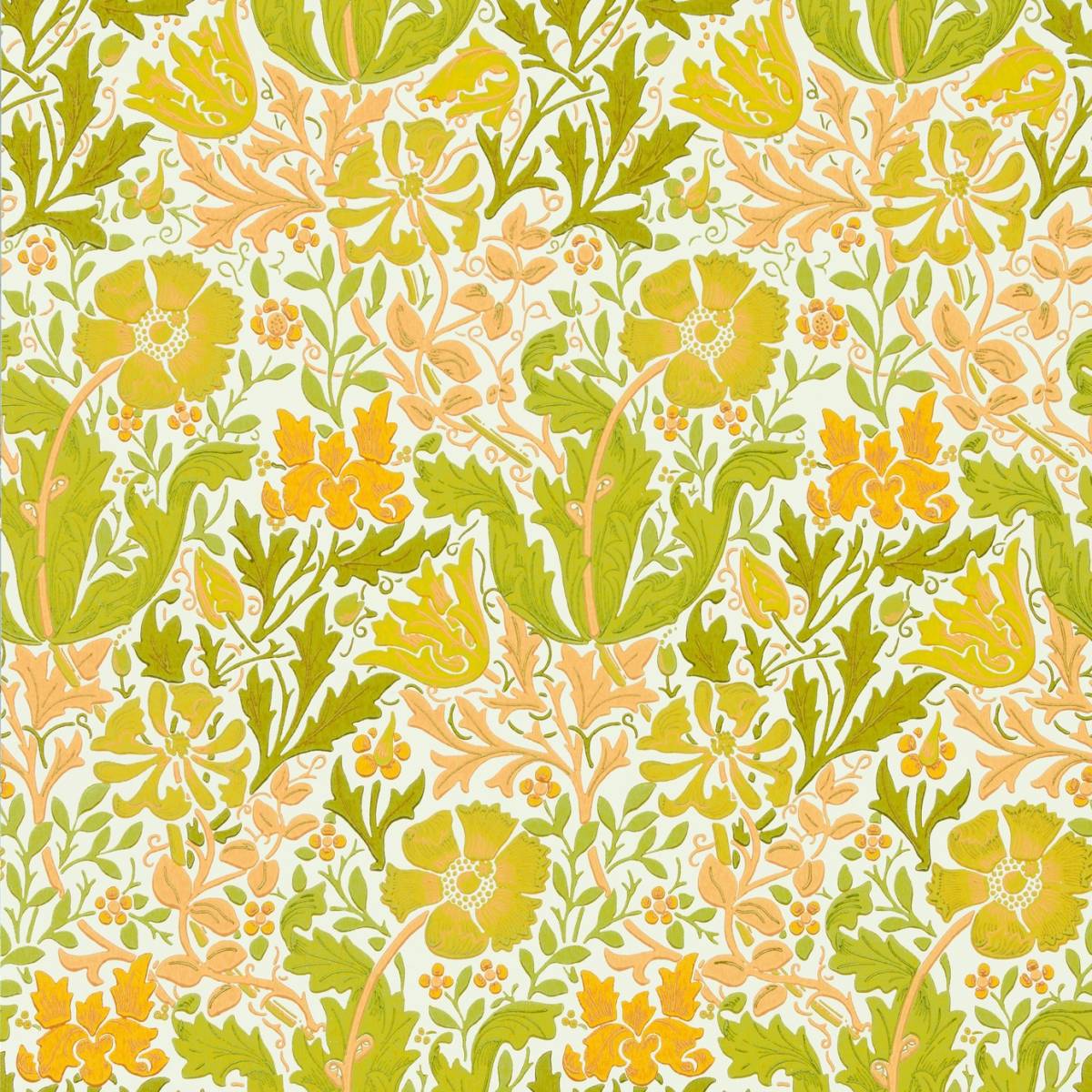 Compton Wallpaper - Summer Yellow (MCOW217099) - William Morris & Co Ben  Pentreath Cornubia Wallpapers Collection