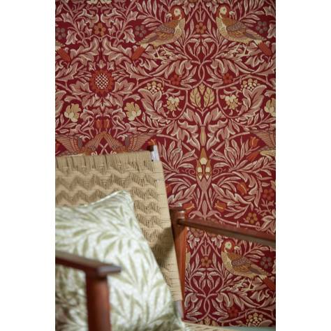 William Morris & Co Emery Walkers House Wallpapers Bird Wallpaper - Madder/Weld - MEWW217195
