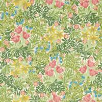 Bower Wallpaper - Boughs Green/Rose