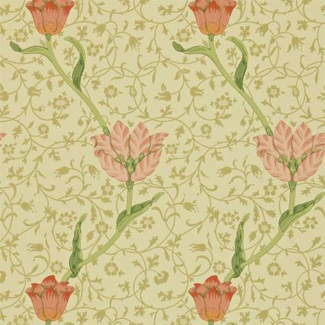 William Morris & Co Compendium II Wallpapers Garden Tulip Wallpaper - Vanilla/Russet - DMCW210428