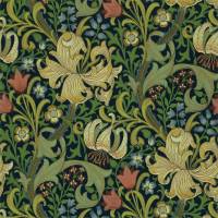Golden Lily Wallpaper - Indigo