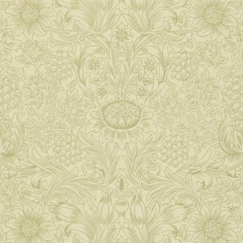 William Morris & Co Compendium II Wallpapers Sunflower Etch Wallpaper - Parchment/Gold - DMCW210475