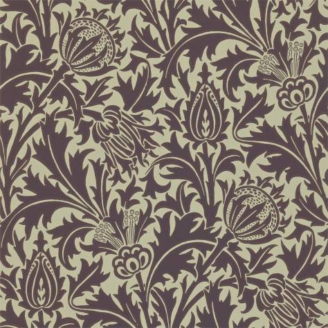 William Morris & Co Volume V Wallpapers Thistle Wallpaper - Mulberry/Linen - DMOWTH101