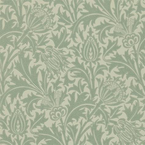 William Morris & Co Volume V Wallpapers Thistle Wallpaper - Eggshell/Ivory - DMOWTH105