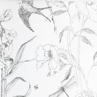 Sibylla Garden Wallpaper - Black/White