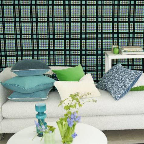 Designers Guild Scenes and Murals II Wallcoverings Chennai Wallcovering - Azure - PDG1143/02