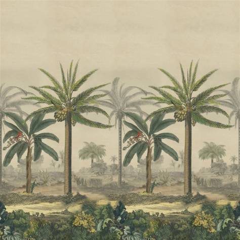 Designers Guild Scenes and Murals II Wallcoverings Palm Trail Scene 2 Wallcovering - Sepia - PJD6008/01