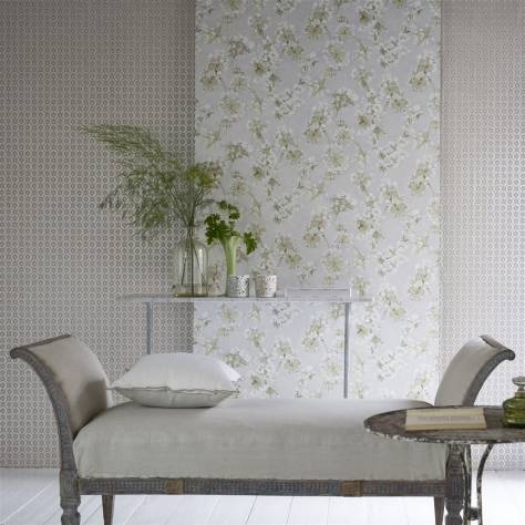 Designers Guild Porcelaine De Chine Wallpapers Fleur D'assam Wallpaper - Pearl - PDG1148/01