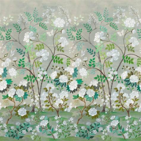Designers Guild Porcelaine De Chine Wallpapers Fleur Orientale Wallpaper - Celadon - PDG1152/01